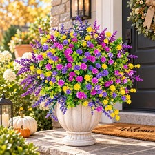 Artificial Flowers for Outdoors UV Resistant, 12 Bundles Realistic Daisy Faux...
