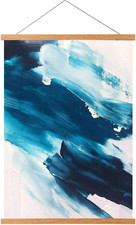 Teak Wood Magnetic Poster Frame Hanger for Prints, Photos, Pictures, Maps, Scrol