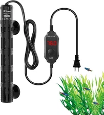 200W Submersible Aquarium Heater with LED Display & Thermostat for 20-40 Gal