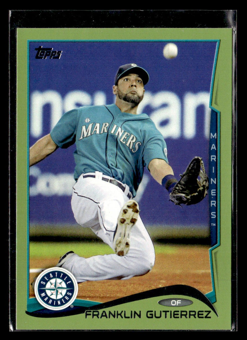2014 Topps #121 Franklin Gutierrez Green Card Seattle Mariners
