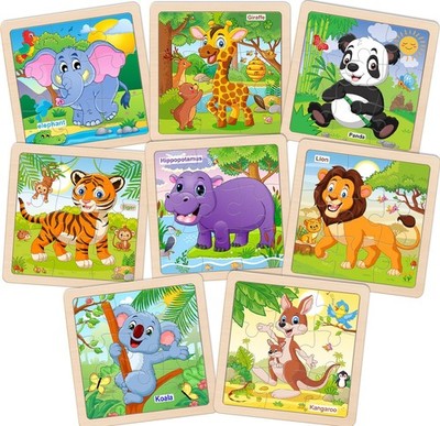 Baby Wooden Puzzles for 1 2 3 4 Year Old, Early Learning Toys Gifts for Toddlers