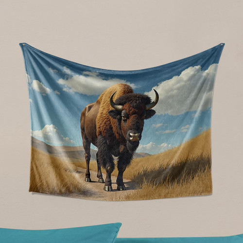 Bison Buffalo Landscape Canvas Art Home Modern Living Room Home Decor Tapestry
