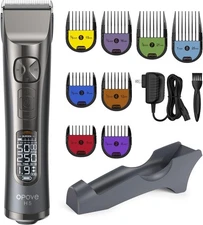 opove H5 Professional Cordless Clippers, Quiet, Gray