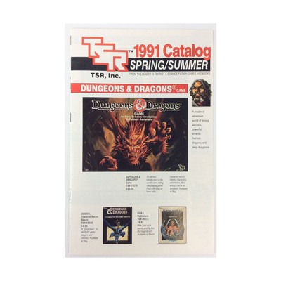 Lot Rare TSR 1991 – Catalogues + 4 Flyers, USA, 17+