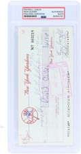 Ron Guidry New York Yankees Autographed Check from April 29, 1977 PSA 84845791