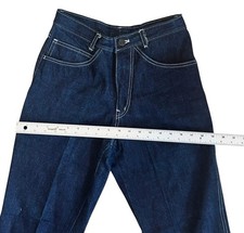 Sasson Women  s Sz 25 Vintage 70s High Rise Straight Leg Jeans Dark Wash Denim