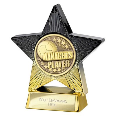 R4US Superstar Managers Player Trophy Award Black & Gold 110mm