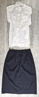 NWT Vintage Northwest Airlines Disney Image Maker Uniform Skirt & Blouse - S/M