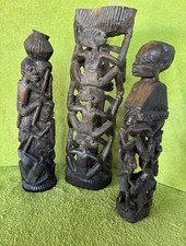Afrikanische Makonde Skulptur Ebenholz Lebensbaum Handarbeit Tansania Kunst
