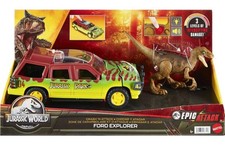 Jurassic World® Epic Attack FORD EXPLORER Velociraptor con suono e luci NUOVO✅️