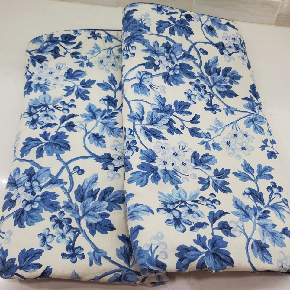 Juego de 2 sobres estándar Laura Ashley azul y blanco a medida Foto 3 de 4