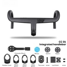 Carbon Integrated Road Bicycle Handlebar Internal Cable Routing with Braces