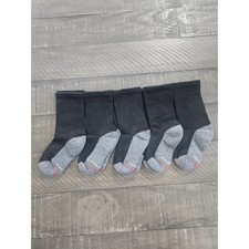 Hanes Little Boys Premium Crew Socks Size Small 5 pairs of Black NEW