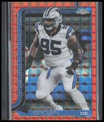 2025 Topps Chrome #47 Derrick Brown Orange Geometric Refractor #/25