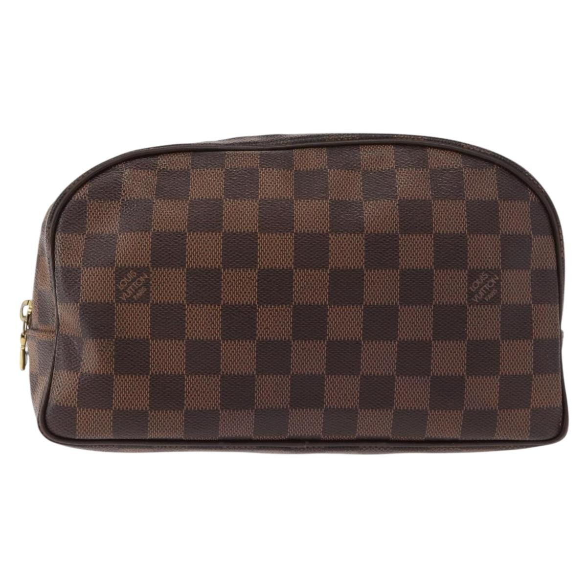 LOUIS VUITTON Damier Ebene Trousse Toilette25 Clutch Bag N47624 LV