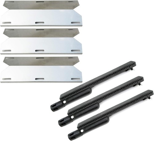 2 Edelstahl-Heizplatten Für Gasgrill – Ersatz Für Charbroil Modelle, 371x108 Mm, Einfach Zu Installieren, Rostfrei