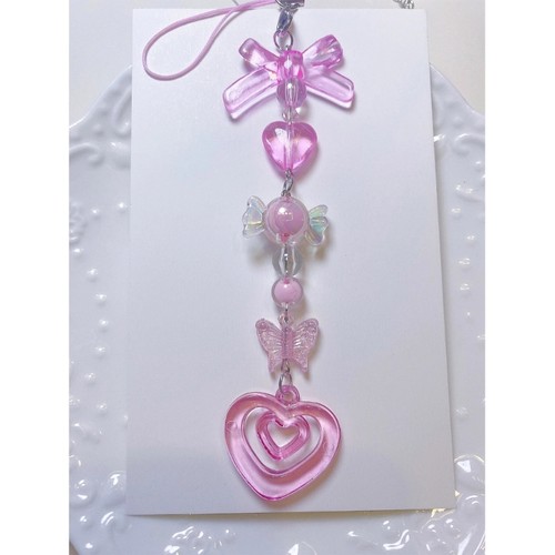 Cute Phone Pendant Keyring Bowknot Candy Heart Wing Lanyard for Everyday Use - Photo 3 sur 10