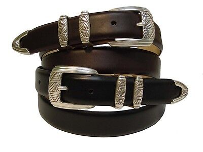Italian Calfskin Leather Dress Belt 1-1/8" Wide with Gold Buckle The Adam