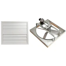 Master Flow Whole House Fan 6000 CFM 30" Belt Drive Deluxe W/ Ceiling Shutter