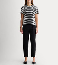 Everlane Solid Black Pocket Tapered Ankle Length The Dream Pant Sz L
