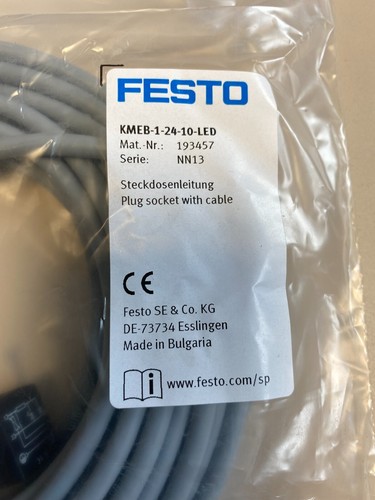 Festo 193457 KMEB-1-24-10-LED Steckdosenleitung - Bild 2 von 2