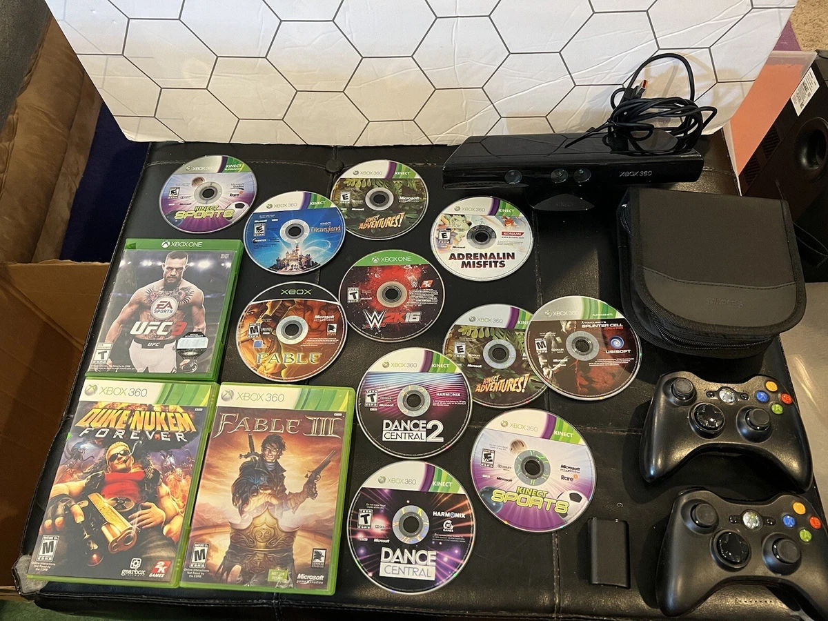 Xbox 360 with kinect, games, accessories np.gov.lk