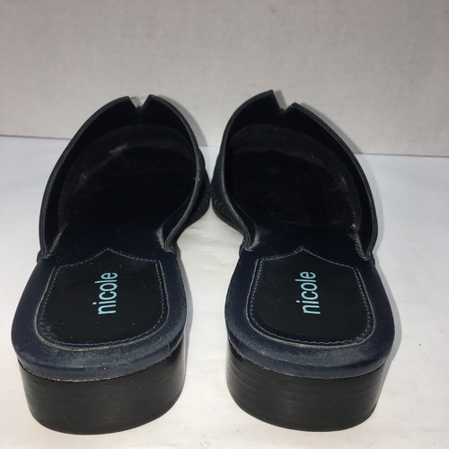 Nicole blaue flache Damen-Pantolette aus Veloursleder Clog Größe 7,5 Adobe - Bild 5 von 6