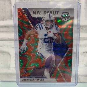 2020 Panini Mosaic Football Jonathan Taylor RC NFL Debut Reactive Green #276