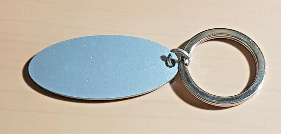 Porsche Keyring Turbo Silver Original - Dimensions 2 3/8x1 3/32in - Image 2 of 2