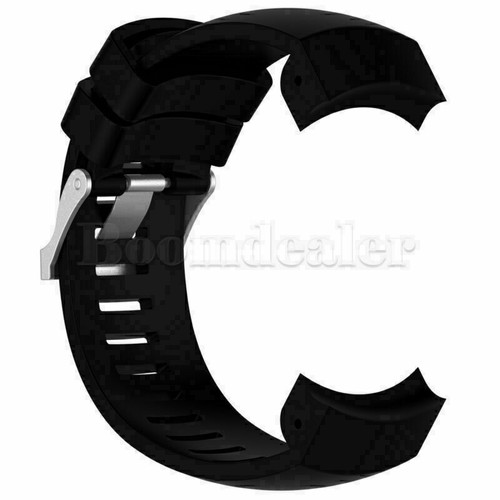 Silicone Replacement Wristband Strap for Suunto Core Alu Deep Black Watch Straps - Picture 2 of 20