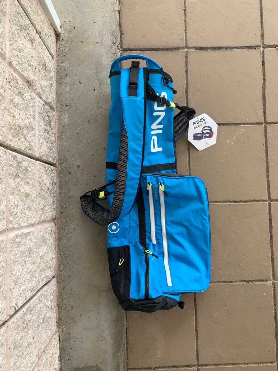 PING HOOFER MOONLITE CARRY GOLF BAG, BLUE/NEON, (OK-36) SHOP PING HOOFER MOONLITE CARRY GOLF BAG, BLUE/NEON, (OK-36) SHOP