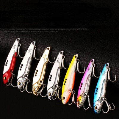 7PCS Metal VIB Fishing Lure 7g-18g Vibration Spoon Crankbait Wobbler Swimbait