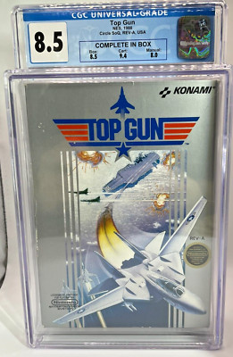 Top Gun - Nintendo NES - 1988 Copy -   Graded CGC 8.5 !!     RARE!