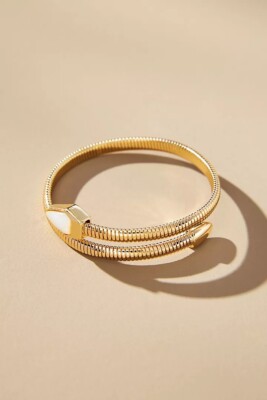 NWT Anthropologie Beaded Spiral Bracelet PEARL SRP$32