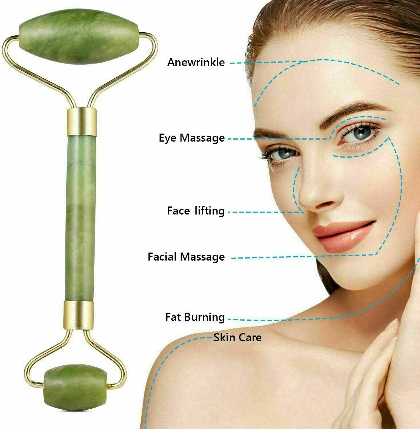 Skin care tools and beauty treatments, jade massage rollers