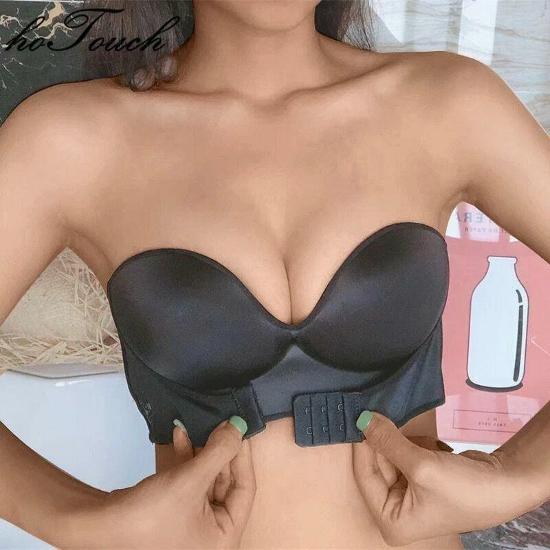 Sujetador Invisible Para Mujer Bra Con Cierre Frontal Push Up Sexy Ropa  Interior