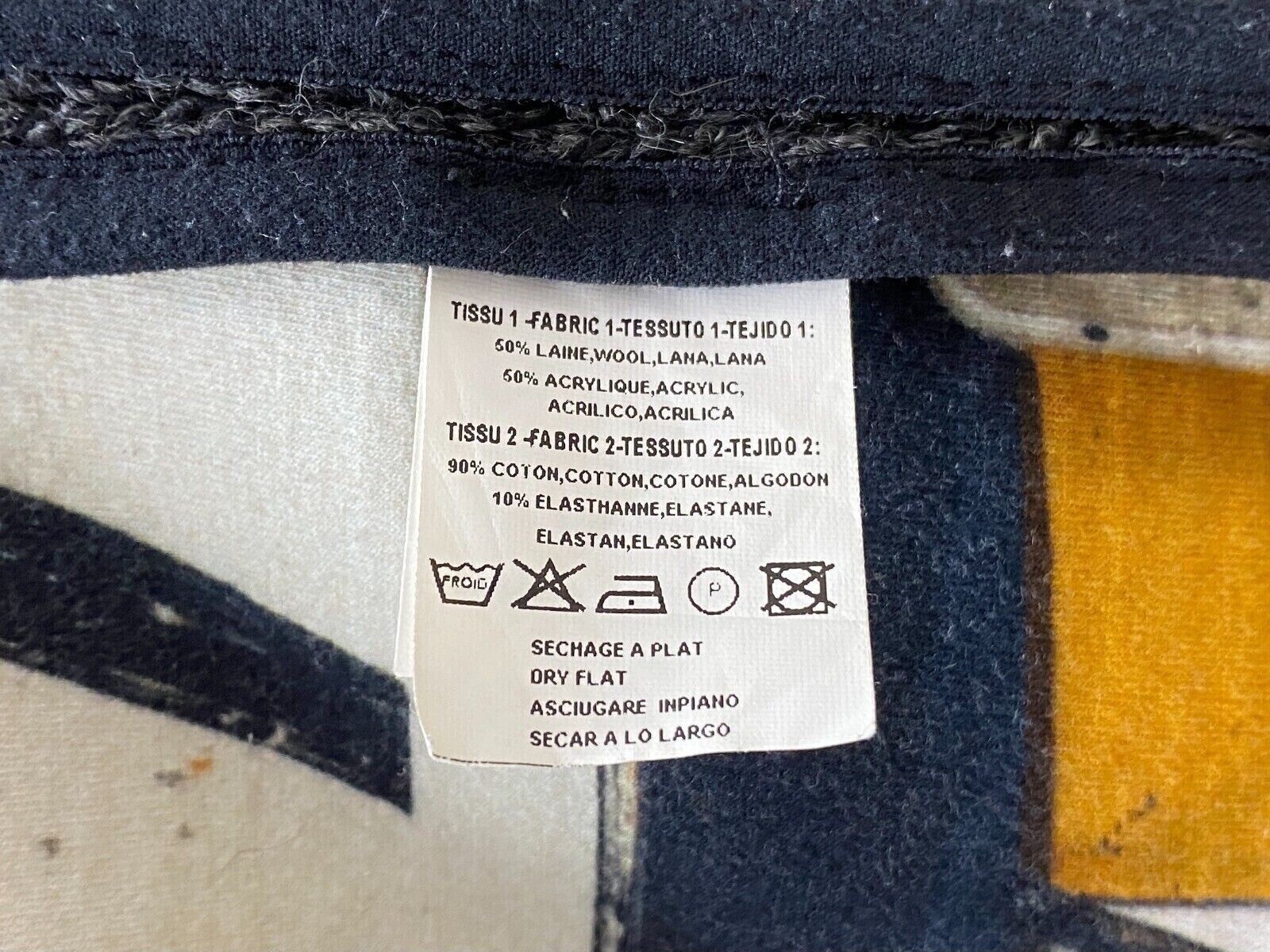 Aventures des Toiles Women's Wool Coat Jacket Size 46, 80cm Long image 6