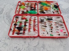 PAIR OF RED LEEDA FLY BOXES LOADED WITH GOOD ...