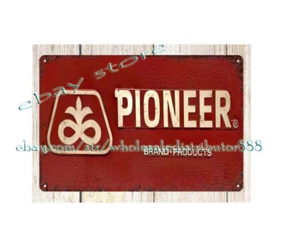Pioneer seed corn farm barn agriculture metal tin sign room decor wall art