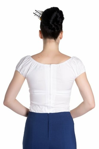Hell Bunny PEASANT TOP Melissa Fitted Waist REGULAR PLUS Gypsy USA NEW - Picture 10 of 29