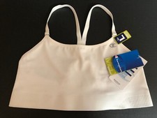 NWT Champion Women  s L Sports Bra Medium Support White Racerback  NEW 