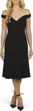 Katie May Black Jericho Off the Shoulder Dress Size Small $278