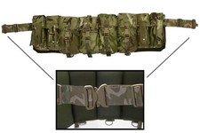Marauder Special Forces Airborne Webbing Belt w/ Cobra Buckle - 4 Pocket - MTP