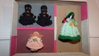 1970-80's Doll Club 4 Hand Made Yarn Mini Artist Dolls in Box 2 African American — photo 2