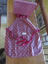 American Girl Childs Size Craft Cooking Apron Vintage Signature Floral Print Box