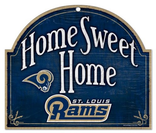 St Louis Rams 11" x 10" Wood Arched Sign