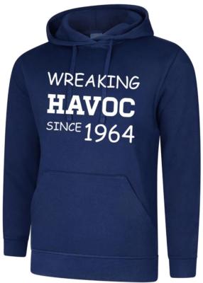 61st Birthday Present Gift Wreaking Havoc Since 1964 Mens Womens Hoodie Hoody