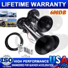 600DB 12V Electric Trains Horns Air Train Horn Kit for Truck Car Boat Super Loud