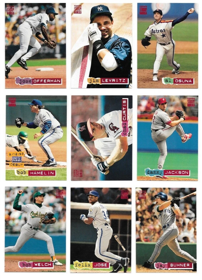 1994 Topps Stadium Club Baseball Trading Cards / You Choose #s 251 - 500 / mb8 - Image 3 of 4