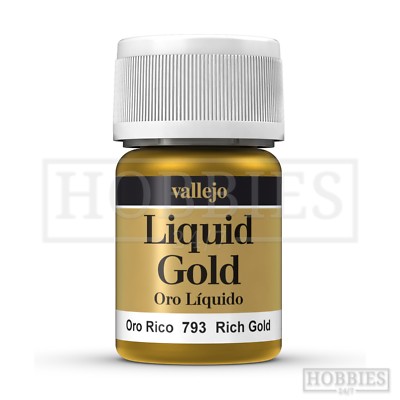 Vallejo Liquid Metals Gold Silber Kupfer Modellierfarbe Full Range Set 35ml Flaschen